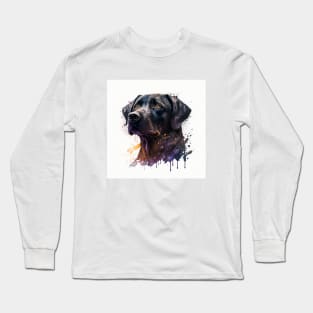 Black Labrador Design Long Sleeve T-Shirt